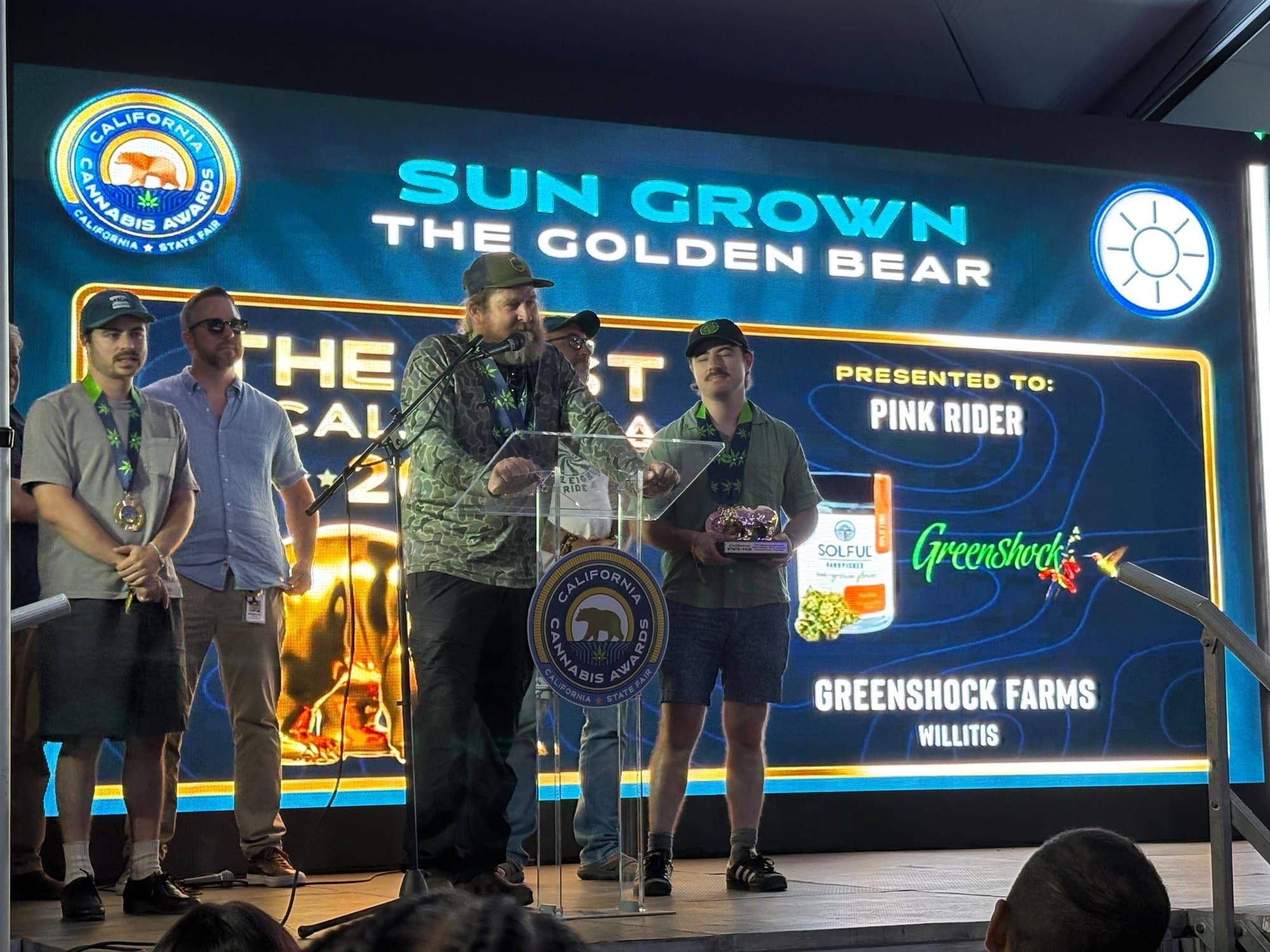 Stage at the 2026 California Cannabis Awards Golden Bear