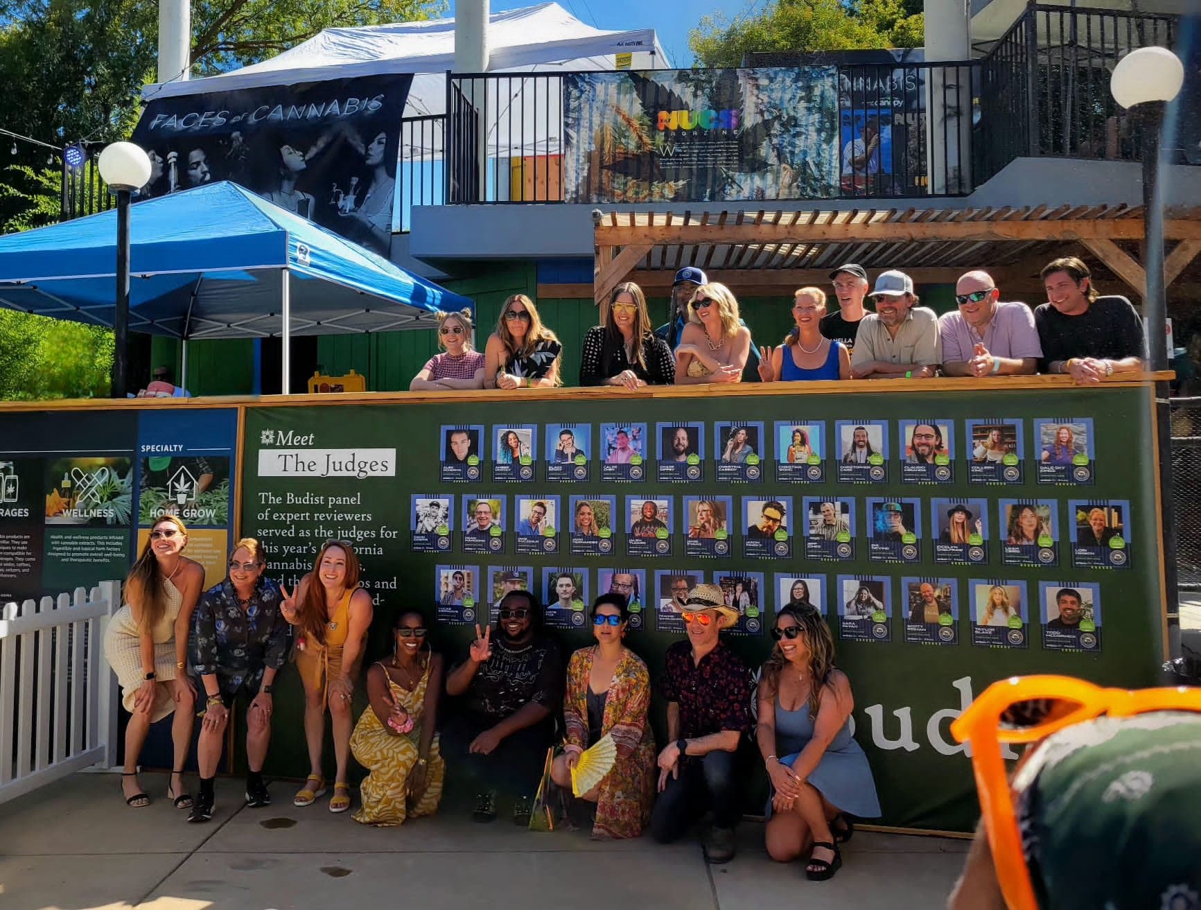 Group at the California Cannabis Awards judges booth